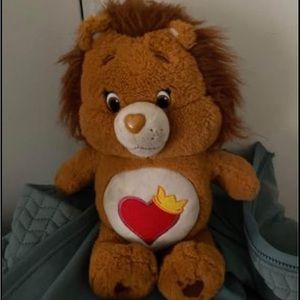 Care Bears 2016 Cousin Brave Heart Brown Lion Stuff Animal 14" Plush Bear